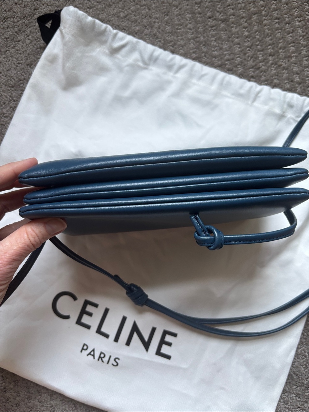 Celine Teal Trio Flap in smooth lambskin, mint condition! - Picture 6 of 17